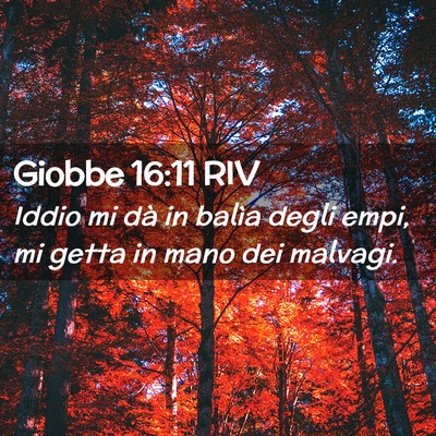 Picture 02 - Giobbe 16:11 RIV - Iddio mi dà in balìa degli empi, mi getta in - Bible Verse Picture
