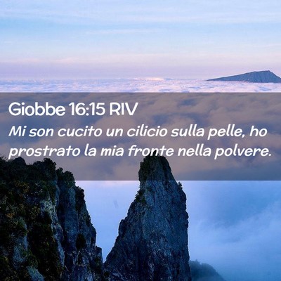 Picture 02 - Giobbe 16:15 RIV - Mi son cucito un cilicio sulla pelle, ho - Bible Verse Picture