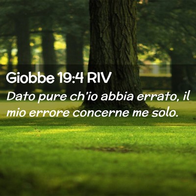 Picture 02 - Giobbe 19:4 RIV - Dato pure ch’io abbia errato, il mio errore - Bible Verse Picture