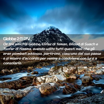 Picture 02 - Giobbe 2:11 RIV - Or tre amici di Giobbe, Elifaz di Teman, Bildad - Bible Verse Picture