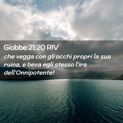 Picture 02 - Giobbe 21:20 RIV - che vegga con gli occhi propri la sua ruina, e - Bible Verse Picture