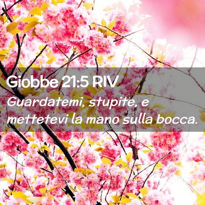 Picture 02 - Giobbe 21:5 RIV - Guardatemi, stupite, e mettetevi la mano sulla - Bible Verse Picture