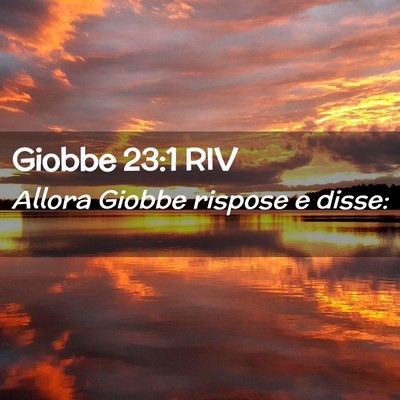 Picture 02 - Giobbe 23:1 RIV - Allora Giobbe rispose e - Bible Verse Picture