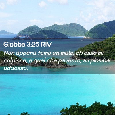Picture 02 - Giobbe 3:25 RIV - Non appena temo un male, ch’esso mi colpisce; e - Bible Verse Picture