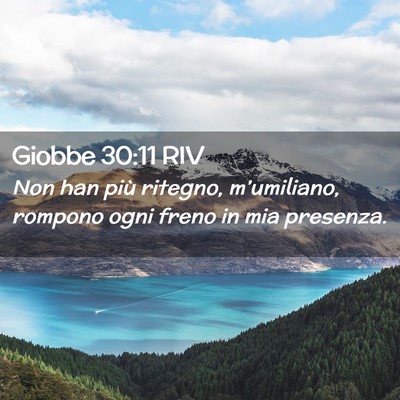 Picture 02 - Giobbe 30:11 RIV - Non han più ritegno, m’umiliano, rompono ogni - Bible Verse Picture
