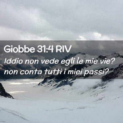 Picture 02 - Giobbe 31:4 RIV - Iddio non vede egli le mie vie? non conta tutti i - Bible Verse Picture