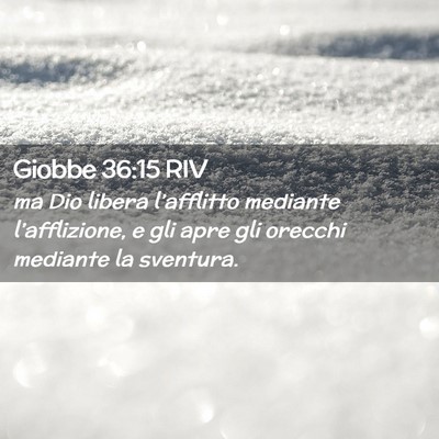 Picture 02 - Giobbe 36:15 RIV - ma Dio libera l’afflitto mediante - Bible Verse Picture