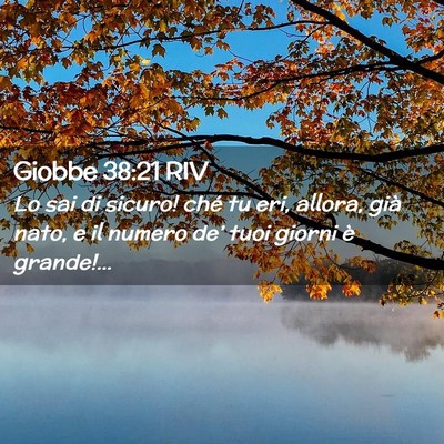 Picture 02 - Giobbe 38:21 RIV - Lo sai di sicuro! ché tu eri, allora, già nato, - Bible Verse Picture