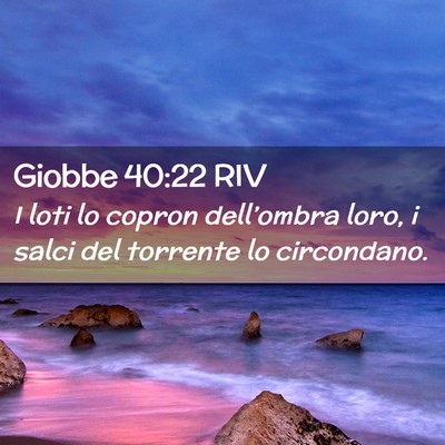 Picture 02 - Giobbe 40:22 RIV - I loti lo copron dell’ombra loro, i salci del - Bible Verse Picture