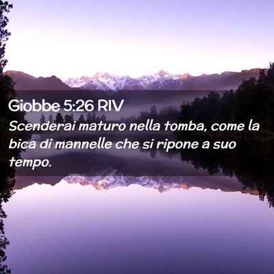 Picture 02 - Giobbe 5:26 RIV - Scenderai maturo nella tomba, come la bica di - Bible Verse Picture