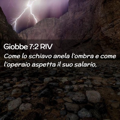 Picture 02 - Giobbe 7:2 RIV - Come lo schiavo anela l’ombra e come - Bible Verse Picture