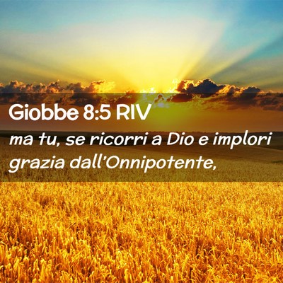 Picture 02 - Giobbe 8:5 RIV - ma tu, se ricorri a Dio e implori grazia - Bible Verse Picture