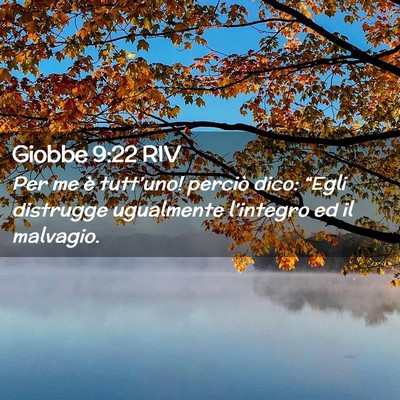 Picture 02 - Giobbe 9:22 RIV - Per me è tutt’uno! perciò dico: “Egli - Bible Verse Picture