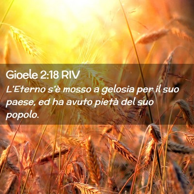 Picture 02 - Gioele 2:18 RIV - L’Eterno s’è mosso a gelosia per il suo - Bible Verse Picture