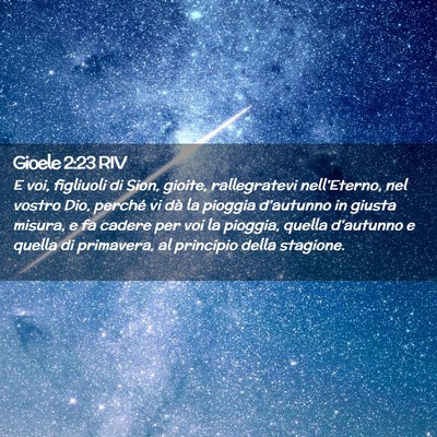 Picture 02 - Gioele 2:23 RIV - E voi, figliuoli di Sion, gioite, rallegratevi - Bible Verse Picture