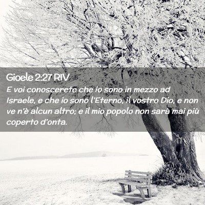 Picture 02 - Gioele 2:27 RIV - E voi conoscerete che io sono in mezzo ad - Bible Verse Picture