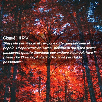 Picture 02 - Giosué 1:11 RIV - “Passate per mezzo al campo, e date - Bible Verse Picture