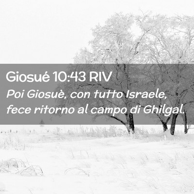 Picture 02 - Giosué 10:43 RIV - Poi Giosuè, con tutto Israele, fece ritorno al - Bible Verse Picture