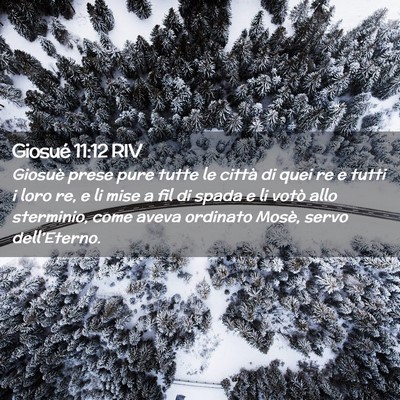 Picture 02 - Giosué 11:12 RIV - Giosuè prese pure tutte le città di quei re e - Bible Verse Picture