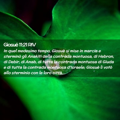 Picture 02 - Giosué 11:21 RIV - In quel medesimo tempo, Giosuè si mise in marcia - Bible Verse Picture
