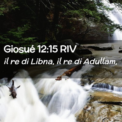 Picture 02 - Giosué 12:15 RIV - il re di Libna, il re di - Bible Verse Picture