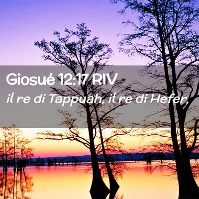 Picture 02 - Giosué 12:17 RIV - il re di Tappuah, il re di - Bible Verse Picture