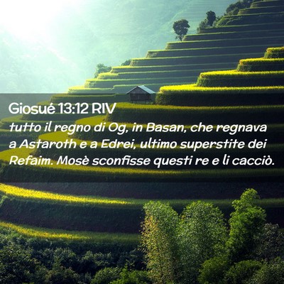 Picture 02 - Giosué 13:12 RIV - tutto il regno di Og, in Basan, che regnava a - Bible Verse Picture