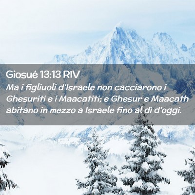 Picture 02 - Giosué 13:13 RIV - Ma i figliuoli d’Israele non cacciarono i - Bible Verse Picture