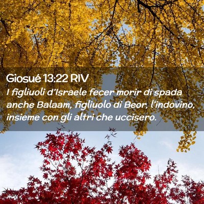 Picture 02 - Giosué 13:22 RIV - I figliuoli d’Israele fecer morir di spada - Bible Verse Picture
