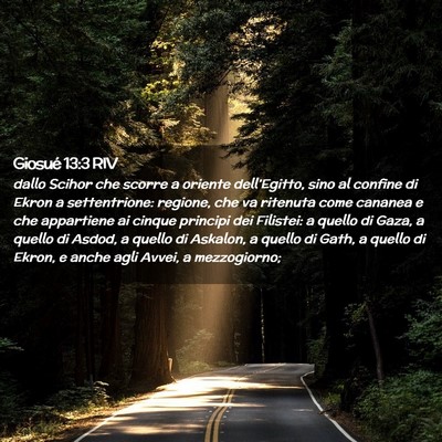 Picture 02 - Giosué 13:3 RIV - dallo Scihor che scorre a oriente dell’Egitto, - Bible Verse Picture