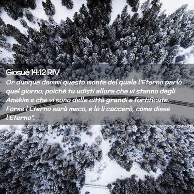Picture 02 - Giosué 14:12 RIV - Or dunque dammi questo monte del quale l’Eterno - Bible Verse Picture