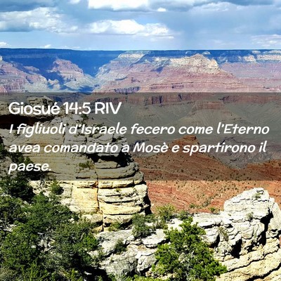 Picture 02 - Giosué 14:5 RIV - I figliuoli d’Israele fecero come l’Eterno - Bible Verse Picture