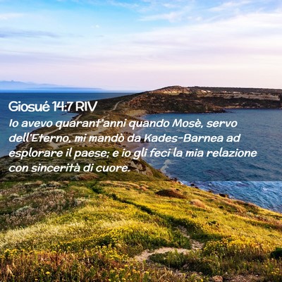 Picture 02 - Giosué 14:7 RIV - Io avevo quarant’anni quando Mosè, servo - Bible Verse Picture