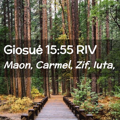 Picture 02 - Giosué 15:55 RIV - Maon, Carmel, Zif, - Bible Verse Picture