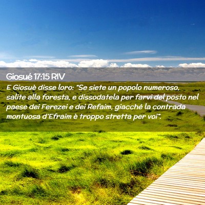Picture 02 - Giosué 17:15 RIV - E Giosuè disse loro: “Se siete un popolo - Bible Verse Picture