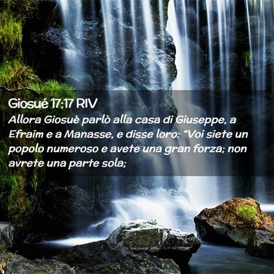 Picture 02 - Giosué 17:17 RIV - Allora Giosuè parlò alla casa di Giuseppe, a - Bible Verse Picture
