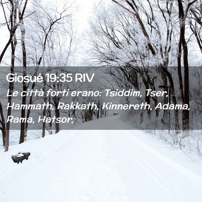 Picture 02 - Giosué 19:35 RIV - Le città forti erano: Tsiddim, Tser, Hammath, - Bible Verse Picture