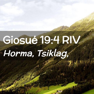 Picture 02 - Giosué 19:4 RIV - Horma, - Bible Verse Picture
