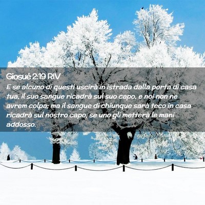 Picture 02 - Giosué 2:19 RIV - E se alcuno di questi uscirà in istrada dalla - Bible Verse Picture