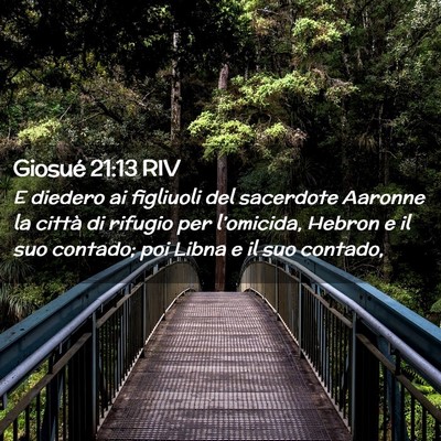 Picture 02 - Giosué 21:13 RIV - E diedero ai figliuoli del sacerdote Aaronne la - Bible Verse Picture