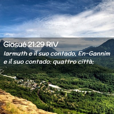Picture 02 - Giosué 21:29 RIV - Iarmuth e il suo contado, En-Gannim e il suo - Bible Verse Picture