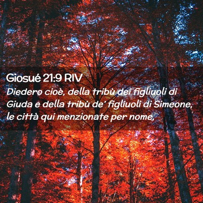Picture 02 - Giosué 21:9 RIV - Diedero cioè, della tribù dei figliuoli di - Bible Verse Picture