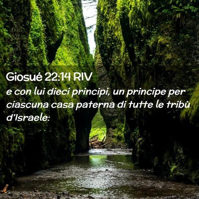 Picture 02 - Giosué 22:14 RIV - e con lui dieci principi, un principe per - Bible Verse Picture