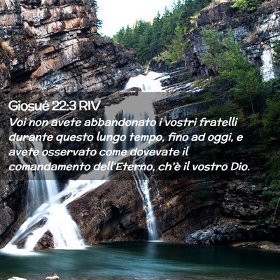 Picture 02 - Giosué 22:3 RIV - Voi non avete abbandonato i vostri fratelli - Bible Verse Picture