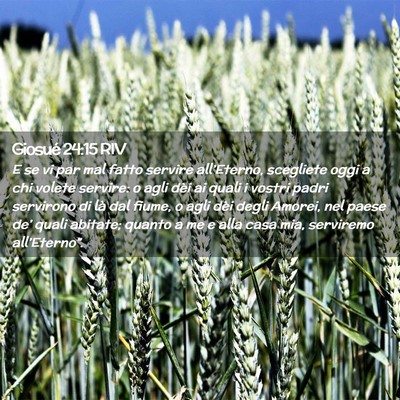 Picture 02 - Giosué 24:15 RIV - E se vi par mal fatto servire all’Eterno, - Bible Verse Picture