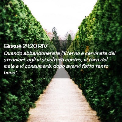 Picture 02 - Giosué 24:20 RIV - Quando abbandonerete l’Eterno e servirete dèi - Bible Verse Picture