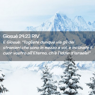 Picture 02 - Giosué 24:23 RIV - E Giosuè: “Togliete dunque via gli dei - Bible Verse Picture