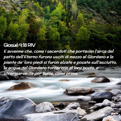 Picture 02 - Giosué 4:18 RIV - E avvenne che, come i sacerdoti che portavan - Bible Verse Picture