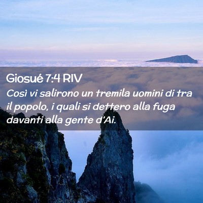 Picture 02 - Giosué 7:4 RIV - Così vi salirono un tremila uomini di tra il - Bible Verse Picture