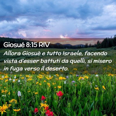 Picture 02 - Giosué 8:15 RIV - Allora Giosuè e tutto Israele, facendo vista - Bible Verse Picture